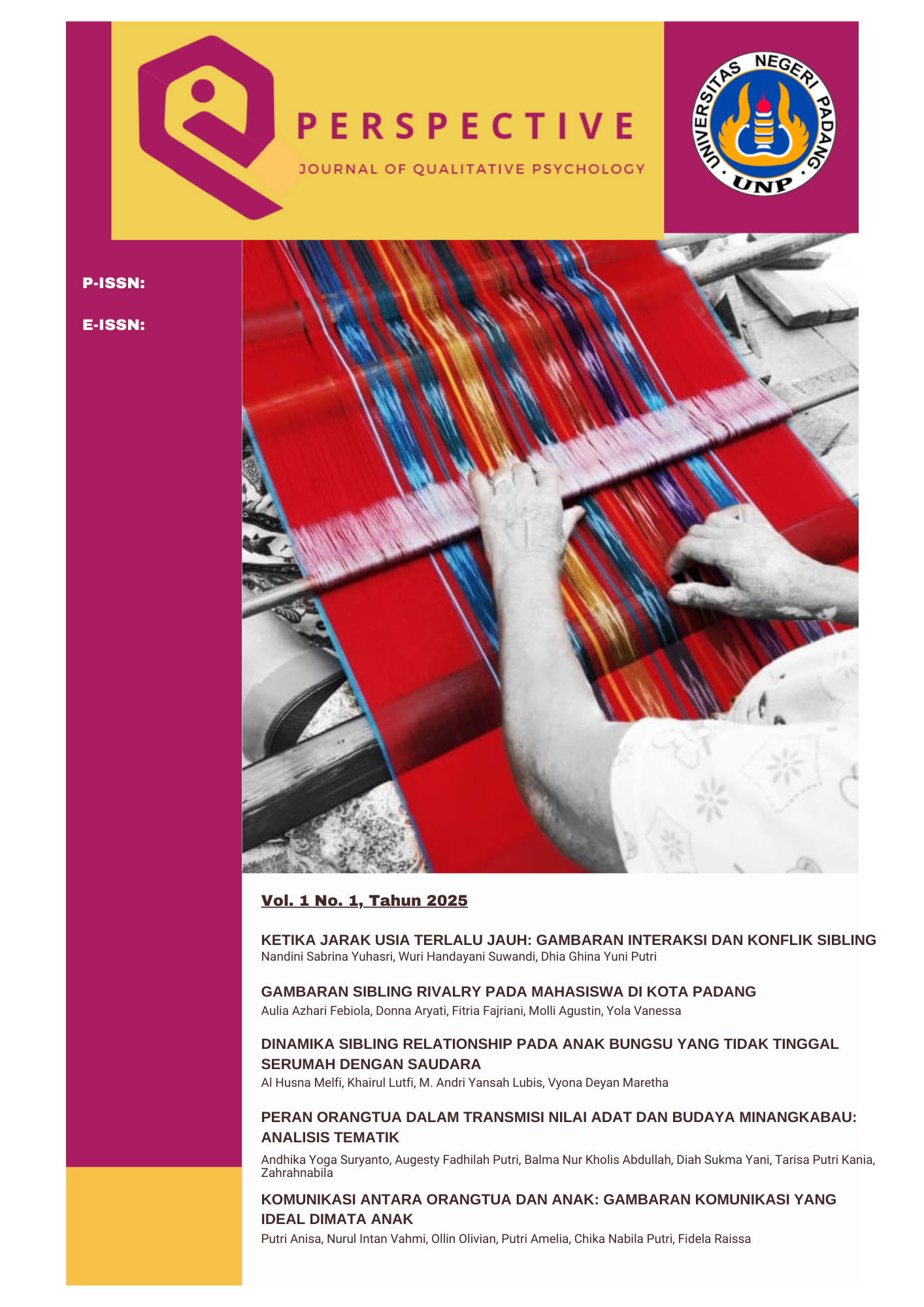 					View Vol. 1 No. 1 (2025): Jurnal Qualitative Psychology
				
